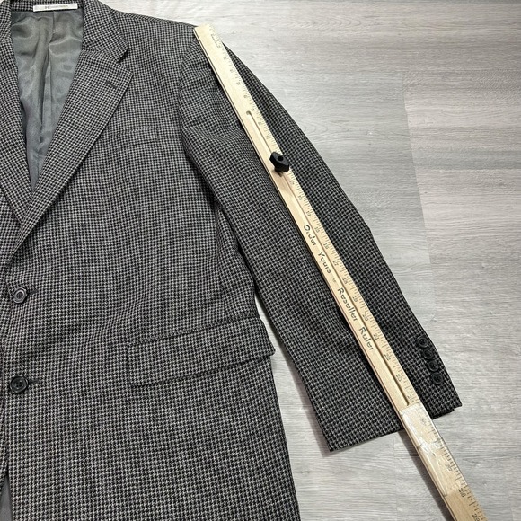Hickey Freeman Blazer Mens 42R Gray Silk Check Sport Coat Jacket Nordstrom - Picture 11 of 14